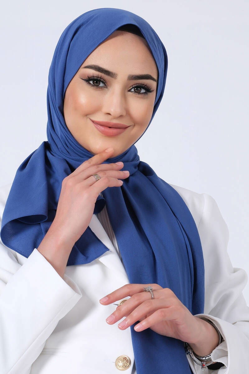 Koyu İndigo Asya Şal - 2